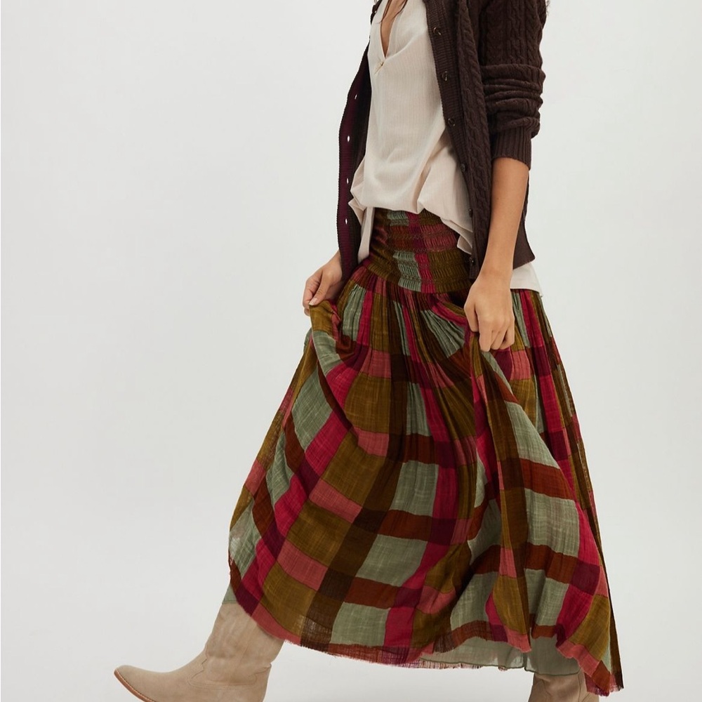 SOLDDDD Free People One Ravenna Printed Maxi Skirt